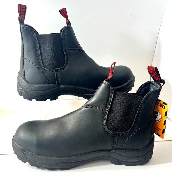 Rockbuster Black Safety Steel Toe Work Boots Men Black Leather Boots Size 11.5 main image 7